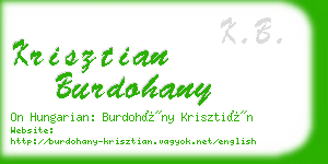 krisztian burdohany business card